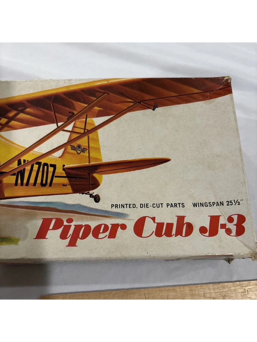 Comet Super Stars Piper Cub J-3 Kit 1623 25.5” Wingspan New Open Box All Pieces